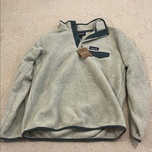Patagonia Gray Crewneck Sweater Plush Fleece